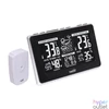 Kép 2/2 - Home HCW 25 időjárás-állomás külső jeladóval, negatív, fehér LCD kijelző, beltéri hőmérséklet és páratartalom, digitális óra, naptár