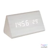 Kép 1/2 - Home OC 07 digitális LED ébresztőóra, tapsra aktiválható fehér kijelző, dátum és hőmérséklet kijelzés, ébresztés, elemes tápellátás