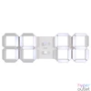Kép 2/4 - Home LTC 05 digitális, 3D LED ébresztőóra, 128 mm magas fehér kijelző, kitűnően leolvasható, háromféle fényerősség, idő, dátum és hőmérséklet-kijelzés