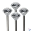 Kép 1/3 - Home MX 802/4 napelemes kerti lámpa szett, 4 db, 1 db LED, fém és műanyag, automatikus, kristályszerű fej