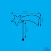 Kép 3/4 - Home NEON 1 hullócsillag figura, LED-es neon fény, két oldalú, fém váz, IP44, kültéri, beltéri, jégkék