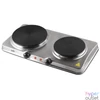 Kép 2/4 - Home HG R 04SS hordozható elektromos főzőlap, dupla, teljesítmény 1000 W + 1500 W, Ř15 cm + Ř18 cm főzőfelület, rozsdamentes készülékház