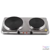 Kép 3/4 - Home HG R 04SS hordozható elektromos főzőlap, dupla, teljesítmény 1000 W + 1500 W, Ř15 cm + Ř18 cm főzőfelület, rozsdamentes készülékház
