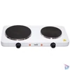 Kép 2/3 - Home HG R 02WH hordozható elektromos főzőlap, dupla, teljesítmény 1000 W + 1500 W, Ř15 cm + Ř18 cm főzőfelület, zománcozott készülékház, fehér