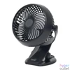 Kép 1/3 - Home CLF 10/BK csíptetős, akkumulátoros ventilátor, 3 fokozat, 10 cm-es lapátátmérő, állítható fejrész, 1800 mAh Li-ion akkumulátor, fekete