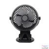 Kép 2/3 - Home CLF 10/BK csíptetős, akkumulátoros ventilátor, 3 fokozat, 10 cm-es lapátátmérő, állítható fejrész, 1800 mAh Li-ion akkumulátor, fekete