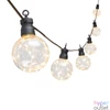 Kép 2/3 - Home LPL 10 GLOBE micro LED-es fényfüzér, 4,5 m / 200 db melegfehér micro LED, víztiszta búra, sorolható, fekete gumivezeték, adapter, kül- és beltéri kivitel