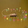 Kép 1/4 - Home MLD 20/M micro LED-es fényfüzér, 2 m / 20 db színes micro LED, állófényű, átlátszó vezeték, gombelemes, beltéri kivitel