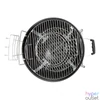 Kép 4/7 - Home GR03 fedeles gömbgrill, faszén, faszénbrikett, zománcozott acél tűztér és fedél, krómozott acél rostély, galvanizált acél széntartó, 76 cm rostélymagasság a talajtól