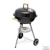 Kép 2/6 - Home GR02 fedeles gömbgrill, faszén, faszénbrikett, zománcozott acél tűztér, krómozott acél rostély, korrózióálló, rozsdamentes hamugyűjtő tálca
