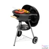 Kép 3/6 - Home GR02 fedeles gömbgrill, faszén, faszénbrikett, zománcozott acél tűztér, krómozott acél rostély, korrózióálló, rozsdamentes hamugyűjtő tálca