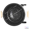 Kép 4/6 - Home GR02 fedeles gömbgrill, faszén, faszénbrikett, zománcozott acél tűztér, krómozott acél rostély, korrózióálló, rozsdamentes hamugyűjtő tálca