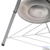 Kép 5/6 - Home GR02 fedeles gömbgrill, faszén, faszénbrikett, zománcozott acél tűztér, krómozott acél rostély, korrózióálló, rozsdamentes hamugyűjtő tálca