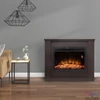Kép 3/3 - Home FKKF 02 + FKKI 03 KIT FKK Milano beépíthető elektromos látványkandalló kerettel, bükk