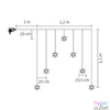 Kép 3/4 - Home KAF7WW akril hópehely fényfüggöny, kül- és beltéri kivitel, 7 db melegfehér LED, szélesség 1,2 m