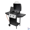 Kép 1/4 - Home GRG02 gázgrill, 2 főégővel, 1 oldalégővel, 3,2 kW égőnkénti teljesítmény, 440x400 mm sütőfelület, nyomásszabályozó készlettel