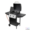 Kép 1/4 - Home GRG02 gázgrill, 2 főégővel, 1 oldalégővel, 3,2 kW égőnkénti teljesítmény, 440x400 mm sütőfelület, nyomásszabályozó készlettel