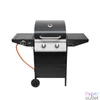 Kép 2/4 - Home GRG02 gázgrill, 2 főégővel, 1 oldalégővel, 3,2 kW égőnkénti teljesítmény, 440x400 mm sütőfelület, nyomásszabályozó készlettel