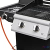 Kép 3/4 - Home GRG02 gázgrill, 2 főégővel, 1 oldalégővel, 3,2 kW égőnkénti teljesítmény, 440x400 mm sütőfelület, nyomásszabályozó készlettel