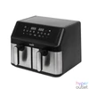 Kép 1/4 - HOME HGAF29 duplakosaras forrólevegős sütő, 2 x 4,5L, 2000 W, digitális vezérlés, 8 féle üzemmód