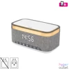 Kép 1/5 - HOME LTCR06 multimédia lejátszó és ébresztőóra, 2x5 Watt, Qi telefontöltés, Bluetooth TWS, FM rádió, LED kijelző, beépített akkumulátor