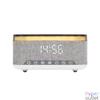 Kép 2/5 - HOME LTCR06 multimédia lejátszó és ébresztőóra, 2x5 Watt, Qi telefontöltés, Bluetooth TWS, FM rádió, LED kijelző, beépített akkumulátor