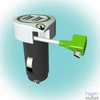Kép 1/3 - SAL 3.100110 autós USB töltő, 2 USB aljzat, 1 kihúzható micro USB csatlakozó, 3.1 A megosztott