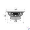 Kép 2/3 - SAL CX 504 2 utas hangszórópár, 2 x 75 W, 130 mm, 4 Ohm, magas és mélyközép