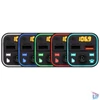 Kép 3/4 - SAL FMBT 18RGB autós kihangosító és töltő, 5 in 1, FM modulátor, dupla USB gyorstöltő, feszültségmérő, basszus-kiemelés gomb