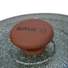 Kép 2/5 - Nava 10-255-033 ?mega tapadásmentes öntött alumínium lábas fedővel, kőbevonattal, 28 cm
