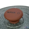 Kép 2/5 - Nava 10-255-033 ?mega tapadásmentes öntött alumínium lábas fedővel, kőbevonattal, 28 cm