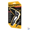 Kép 6/6 - True Utility Smartknife+, TU6869, 15 in 1, mágneses bitfej tartó, kábelcsupaszoló, homokfúvott rozsdamentes acél, 5,5 cm penge