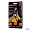 Kép 6/6 - True Utility Keyshackle, TU921, 7 in 1, multifunkcionális szerszám, csavarhúzó, fekete titániumbevonatú karabiner , valódi bőr