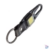 Kép 1/6 - True Utility Cliplite, TU918, kulcstartó karabiner, tölthető lámpa, 4 funkció, 47 lm COB LED, Li-ion, marhabőr szíj, rozsdamentes acélváz