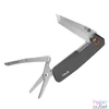 Kép 1/4 - True Utility Dual Cutter, TRU-MTL-0002-G, 2 in 1, 7 cm tanto penge, rugós olló, rozsdamentes acél penge, eloxált alumínium tok