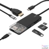Kép 3/3 - Home USBHUB6 dokkoló állomás, 4K HDMI, egér, billentyűzet, TF/microSD, SD, USB tároló, merevlemez, ~100 W PD, plug & play, LED visszajelzés