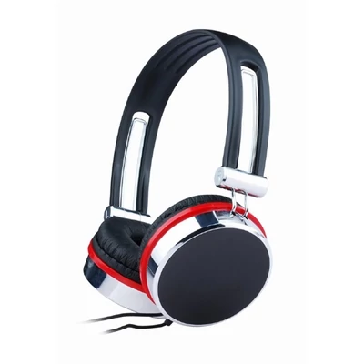 GEMBIRD Headset, Jack, Sztereó fejhallgató, Stereo Headset, ezüst-fekete