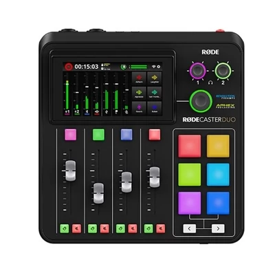 RODE RODECaster Duo podcast és audio produkciós keverő, fekete