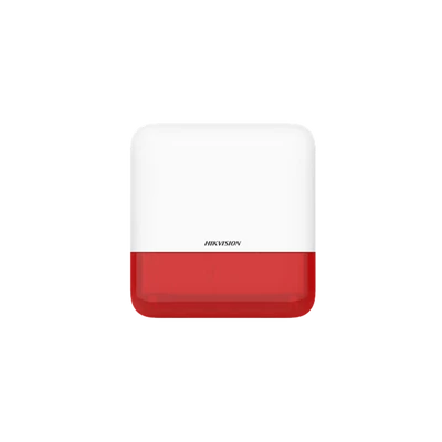 Hikvision AX Pro Sziréna - DS-PS1-E-WE (Kültéri, 110dB, Piros)