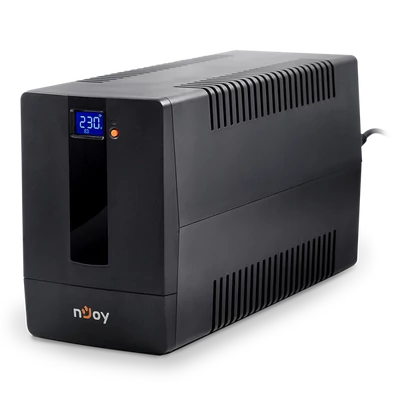 NJOY Szünetmentes 1500VA - Horus Plus 1500 (4 Schuko, line-interaktív, RJ45 védelem, USB, szoftver, LCD kijelző, fekete)