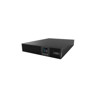 NJOY Szünetmentes 3000VA - Aster 3K (8x IEC C13, On-line, RS232, USB, szoftver, LCD kijelző, 2U rack)