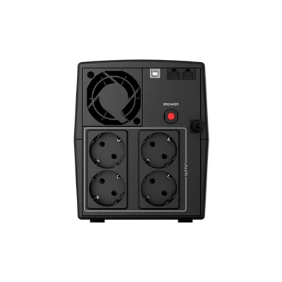 NJOY Szünetmentes  1500VA - Keen 1500 USB (4 Schuko, line-interaktív, USB menedzsment, RJ11/45 vonalvédelem, fekete)