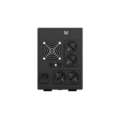 NJOY Szünetmentes  1500VA - Cadu 1500 (4 Schuko, line-interaktív, USB menedzsment, RJ11/45 vonalvédelem(1Gb/s), fekete)
