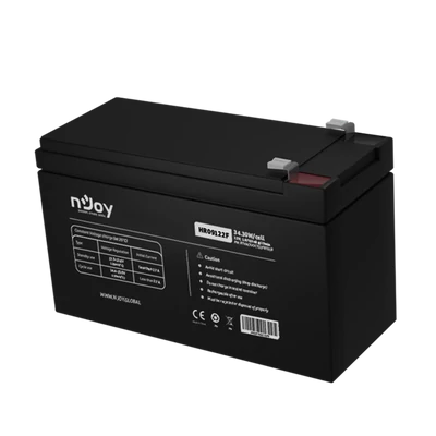 NJOY Szünetmentes akkumulátor - HR09122F (12V/9Ah, High Rate Discharge,  Long-life, T2/F2, zárt, gondozás mentes, AGM)