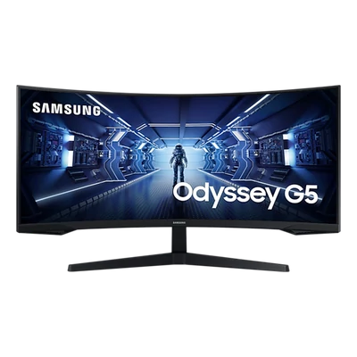 SAMSUNG Monitor 34" - C34G55TWWP (VA, 3440x1440, 21:9, WQHD, 165HZ, 250cd/m2, 1ms, Ívelt)