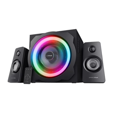 Trust Hangszóró 2.1 - GXT629 Tytan (RGB LED; 60W RMS; ERP II; hangerőszabályzó; 3,5mm jack; 230V tápcsatlakozó)