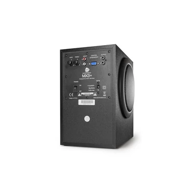 WaveMaster Hangszóró 2.1 - MX3+ (50W RMS, Fa mélynyomó, 3,5mm jack, RCA, Fekete)