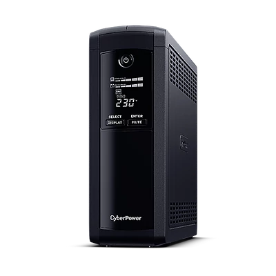 CYBERPOWER UPS VP1200ELCD (4x Schuko) 1200VA 720W 230V szünetmentes tápegység + USB LINE-INTERAKTÍV