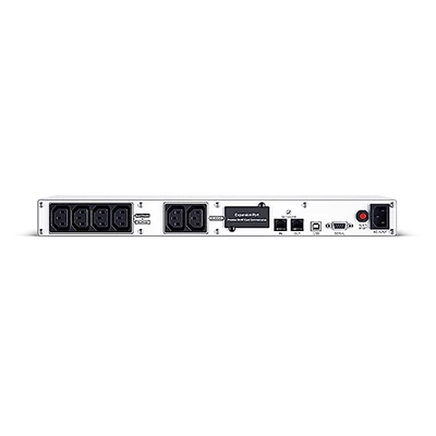 CYBERPOWER UPS OR600ERM1U (6xIEC C13) 600VA 360W 230V RACK szünetmentes tápegység + USB, LINE-INTERACTIVE