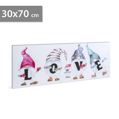 LED-es fali hangulatkép, "LOVE",  2 x AA, 70 x 30 cm